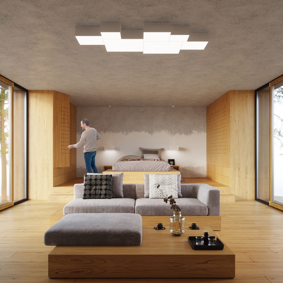 Takplafond HORUS 45 WHITE