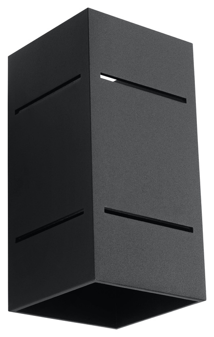 Vägglampa BLOCCO svart + 1x LED-lampa G9 4000K Cold 4,5W 530lm