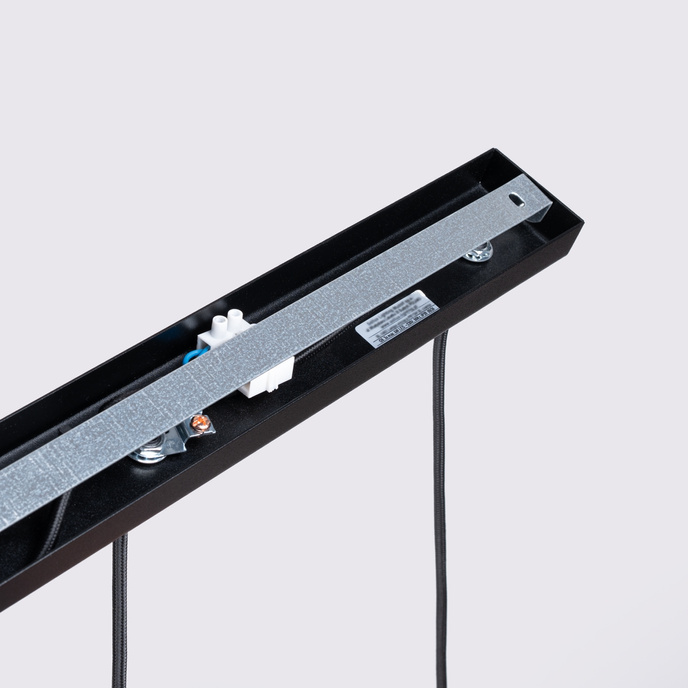 Pendellampa KARBON 3L svart + 3x LED-lampa GU-10 4000K Cold 7W 530lm