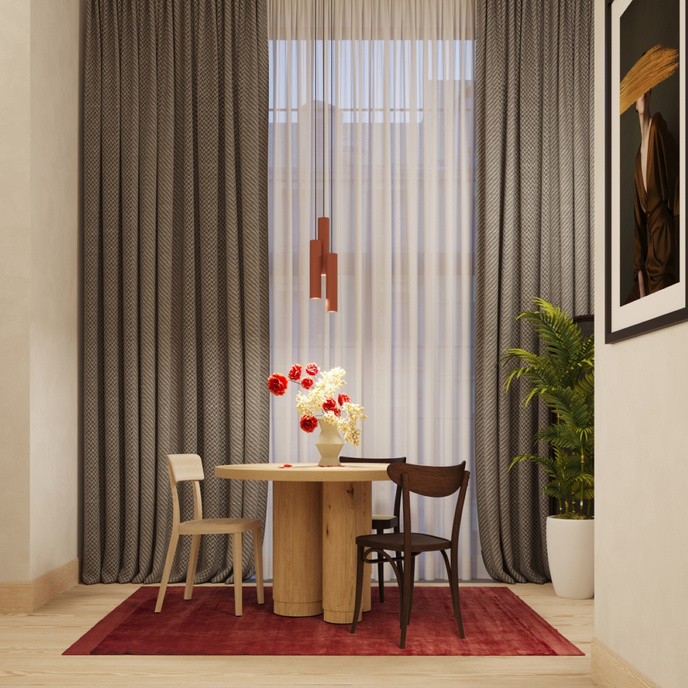 LAGOS 1 ockraröd taklampa + 1x GU-10 3000K varm 7W 510lm LED-lampa