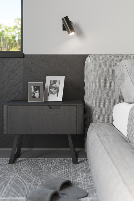 Plafond DIREZIONE 2 svart + 2x LED-lampa GU-10 4000K kall 7W 630lm