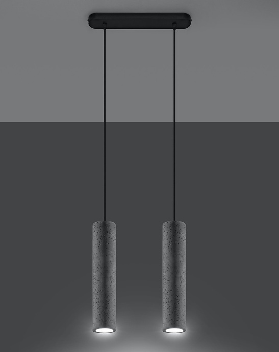 LUVO 2 taklampa + 2x GU-10 3000K varm 7W LED-lampa 620lm