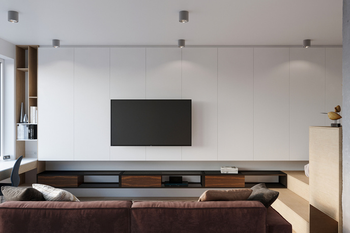 Plafond TIUBE grå + 1x LED-lampa GU10 AR111 3000K varm 12W 800lm