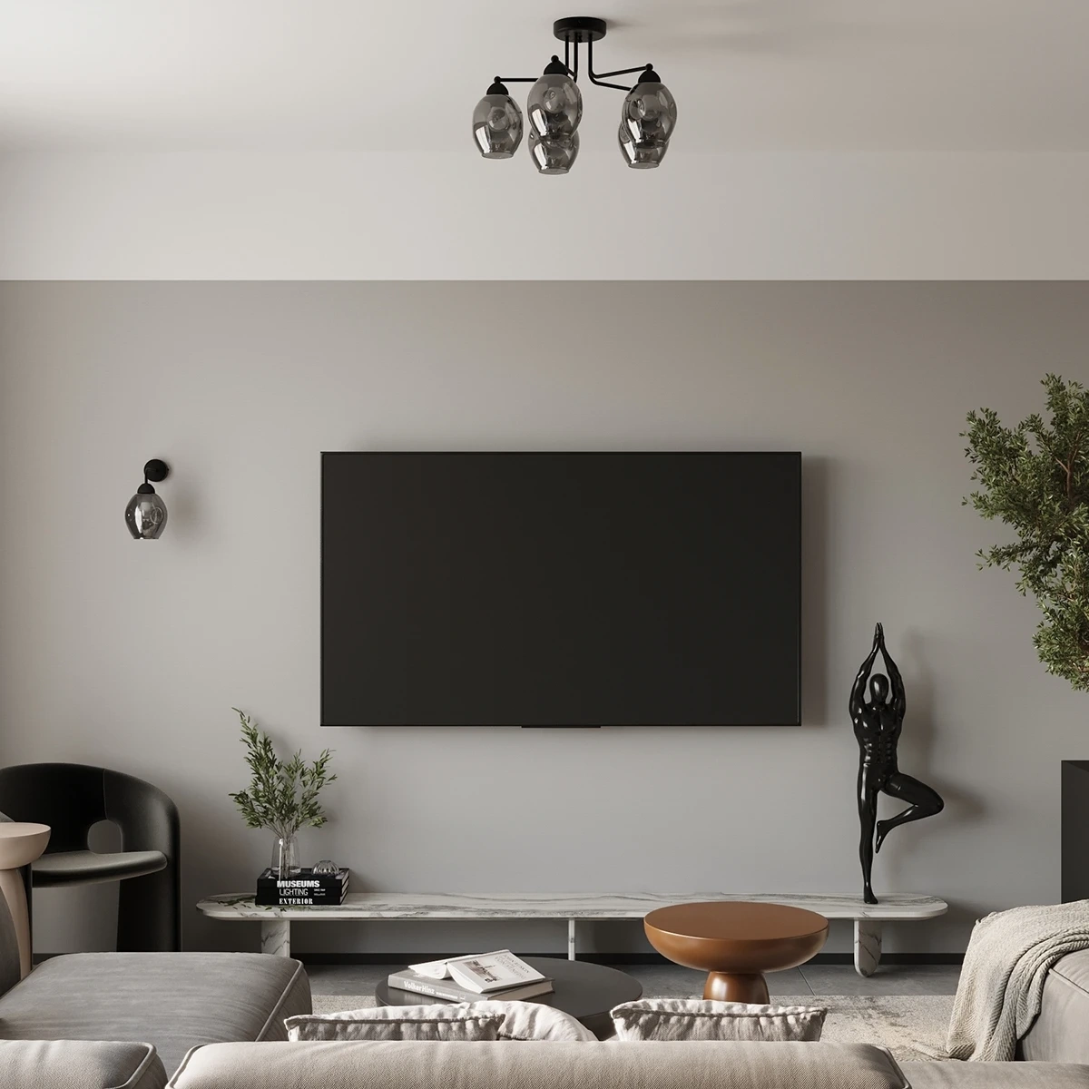 Ljuskrona FILLAN 3 svart