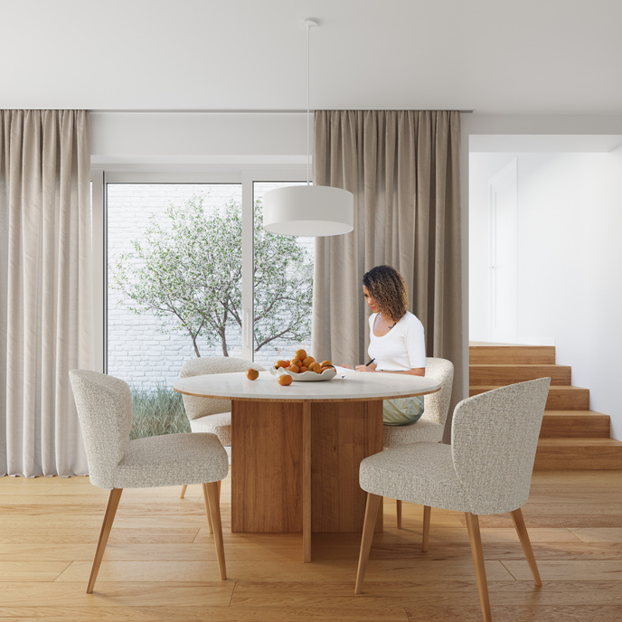 Ljuskrona ROLLO 45 vit + 3x LED-lampa E27 3000K varm 7,5W 620lm