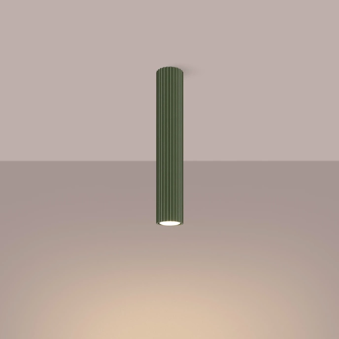 Taklampa KARBON 40 olivgrön