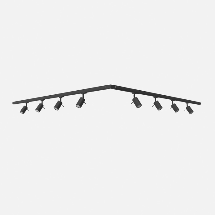 Taklampa, 4 spotlights, 3-fas strömskenesystem, RING