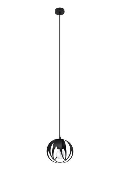 TULOS 1 taklampa svart + 1x LED-lampa E27 3000K varm 7,5W 620lm