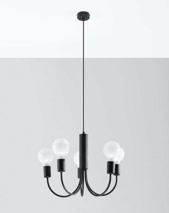 Ljuskrona PICCOLO 5 + 5x LED-lampa E27 4000K Kall 7,5W 650lm