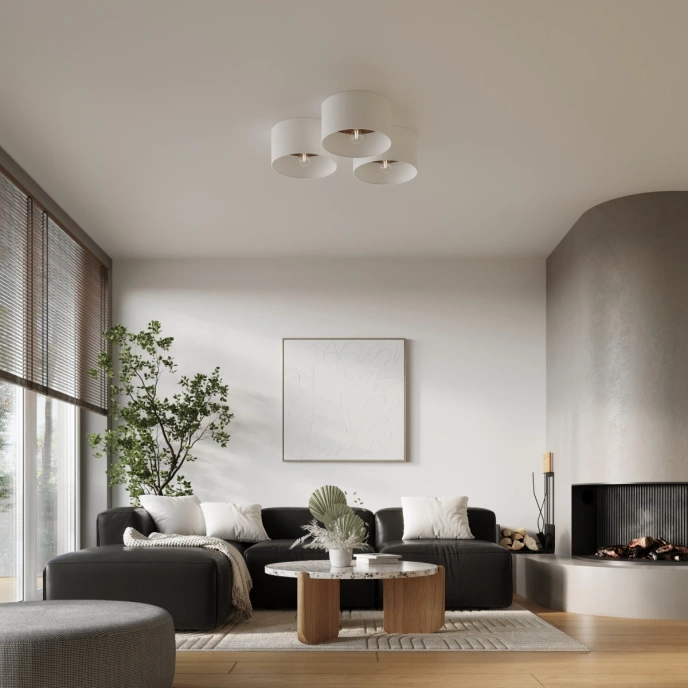 Plafond TELESTO vit/mörkbrun