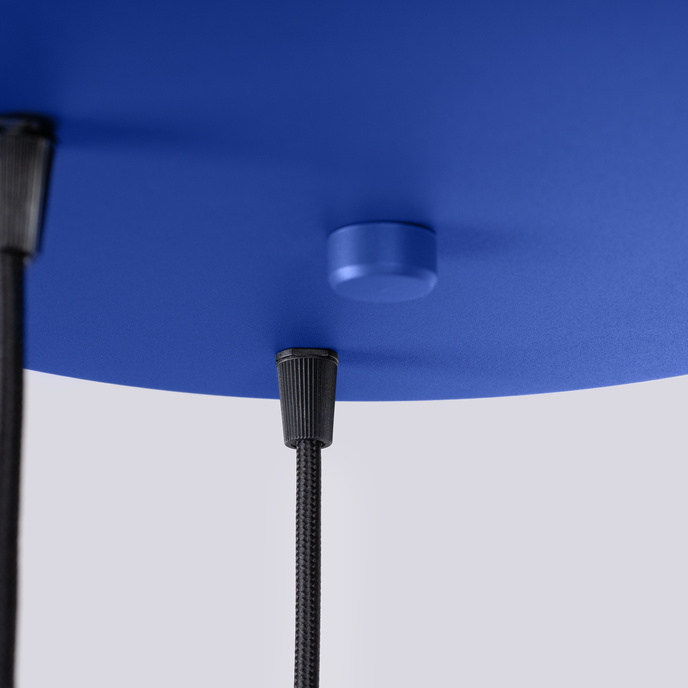 Pendellampa ESTRIA 3P vit/ultramarin