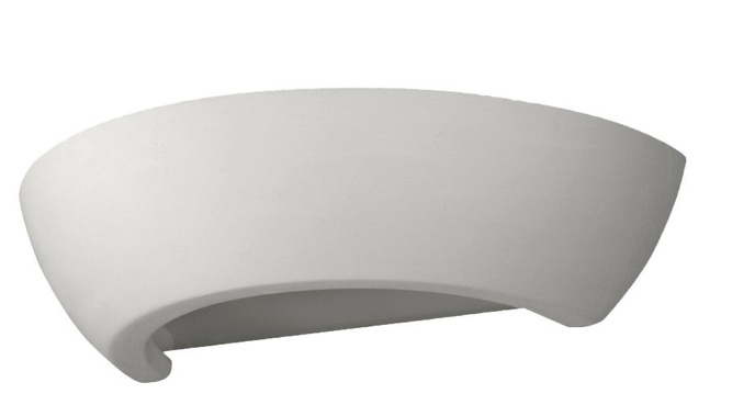OSKAR keramisk vägglampa vit + 1x LED-lampa E27 4000K Kall 7,5W 650lm