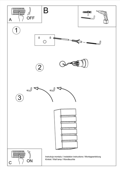 Keramisk vägglampa SAMIR vit + 1x LED-lampa E27 3000K varm 7,5W 620lm