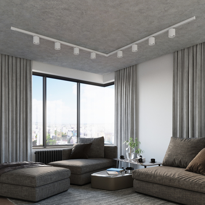 Taklampa, 8 spots, 3-fas strömskenor, ORBIS