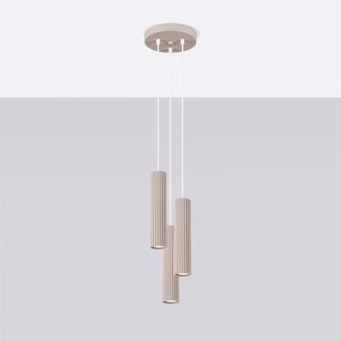 Pendellampa KARBON 3P taupe