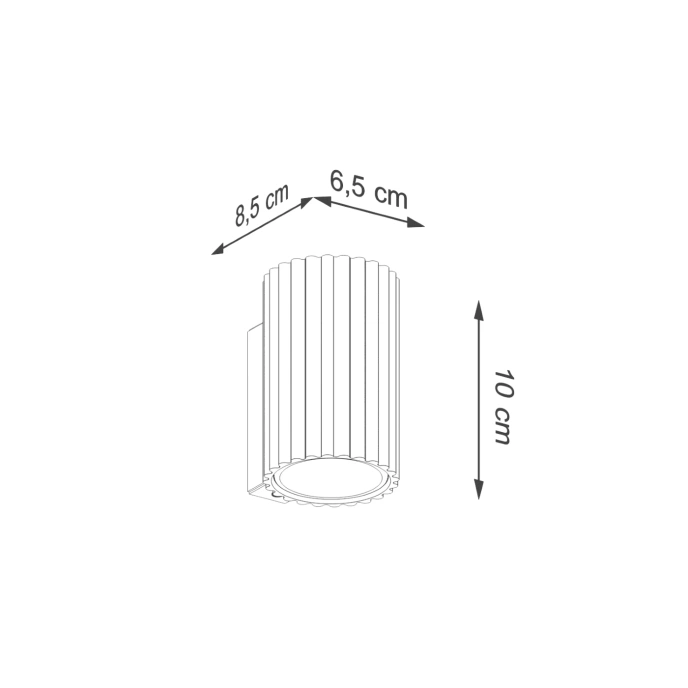 Vägglampa KARBON 10 svart