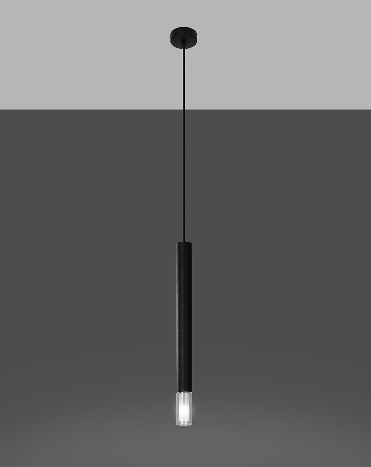 WEZYR 1 taklampa svart + 1x LED-lampa G9 3000K varm 4,5W 510lm