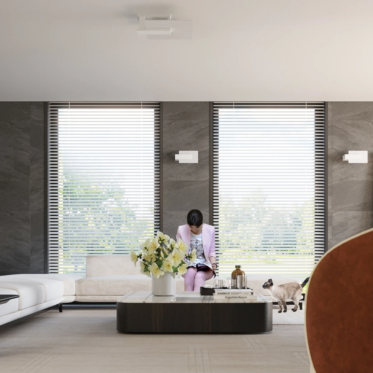 Vägglampa LAPPO vit