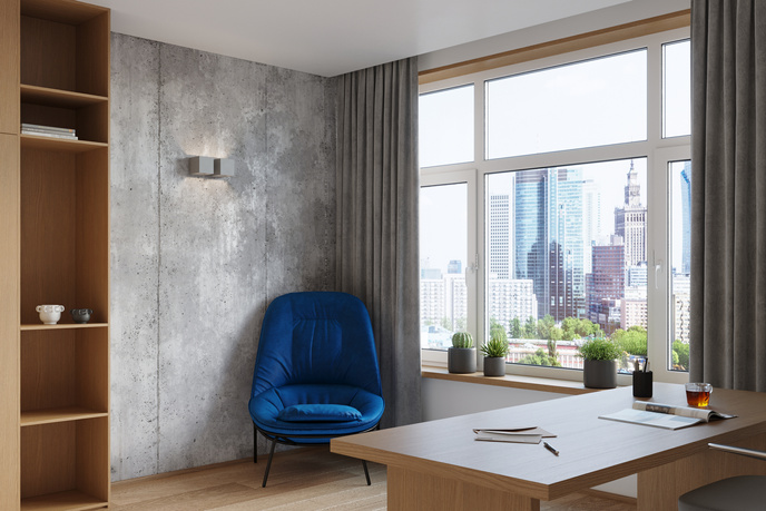 Vägglampa QUAD 2 grå + 2x LED-lampa G9 4000K kall 4,5W 530lm