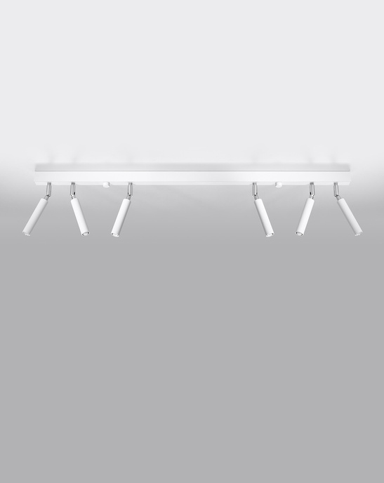 Plafond EYETECH 6 vit + 6x LED-lampa G9 3000K varm 4,5W 510lm