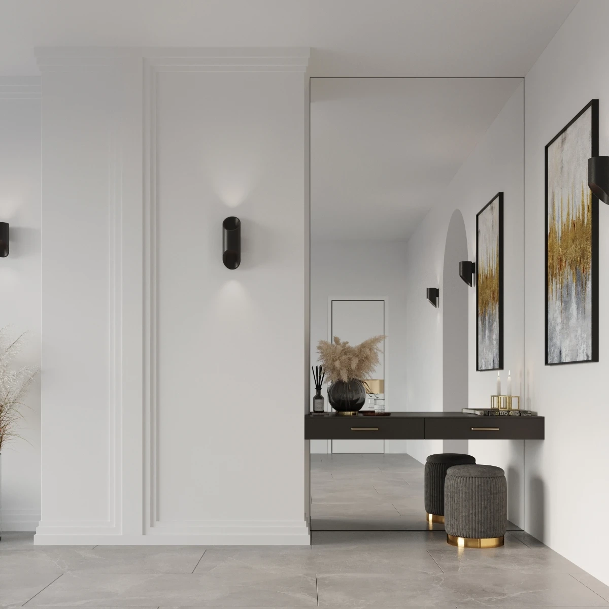 Vägglampa PENNE 30 svart