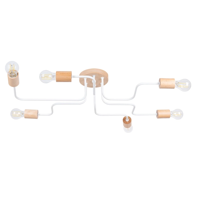 Ljuskrona TIMBO 6 vit