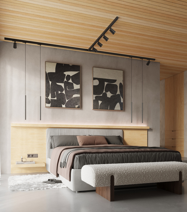 Tak-/hänglampa, 10 spotlights, 3-fas strömskenesystem, AURA/PASTELO