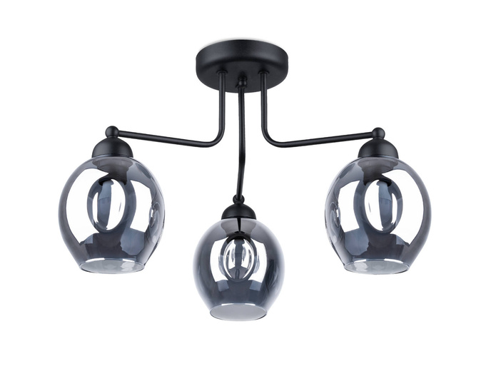 Ljuskrona FILLAN 3 svart + 3x LED-lampa E27 3000K varm 7,5W 620lm