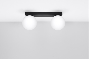 Plafond YOLI 2 svart + 2x LED-lampa G9 4000K kall 4,5W 460lm