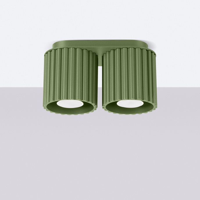 Taklampa AURA 2 olivgrön GU10