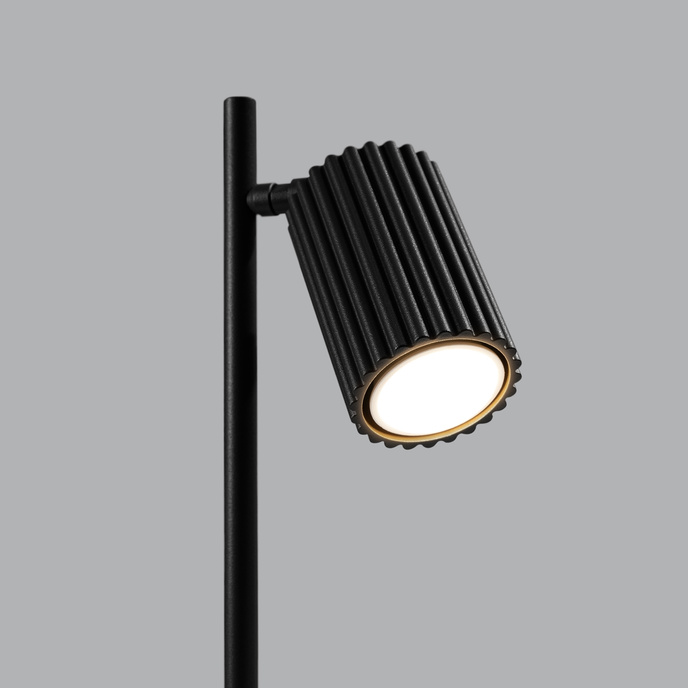 Skrivbordslampa KARBON svart + 1x LED-glödlampa GU-10 4000K Cold 7W 530lm