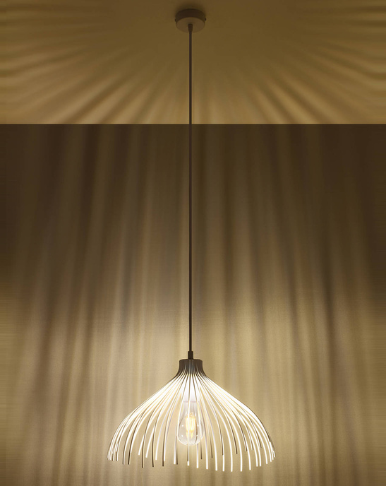 UMB taklampa vit + 1x LED-glödlampa E27 3000K varm 7,5W 620lm