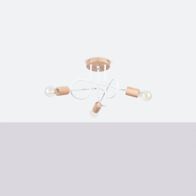 Ljuskrona EMBER 3 vit