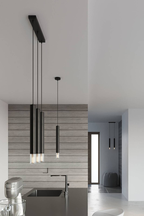 WEZYR 1 taklampa svart + 1x LED-lampa G9 3000K varm 4,5W 510lm