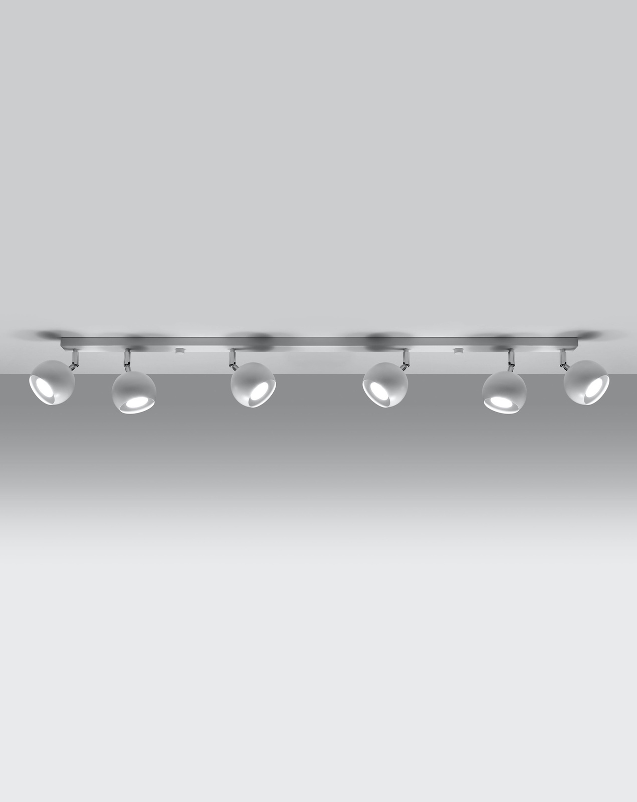 Plafond OCULARE 6L vit +6x LED-lampa GU-10 4000K kall 7W 630lm