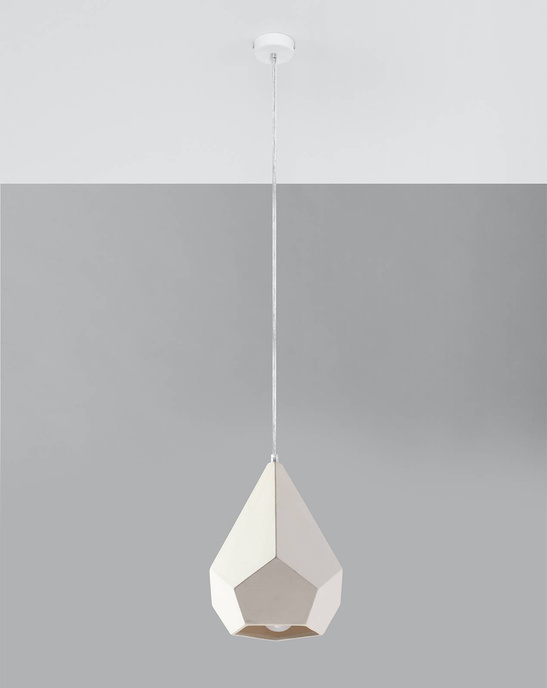 PAVLUS keramisk taklampa vit + 1x LED-lampa E27 4000K Cold 7,5W 650lm