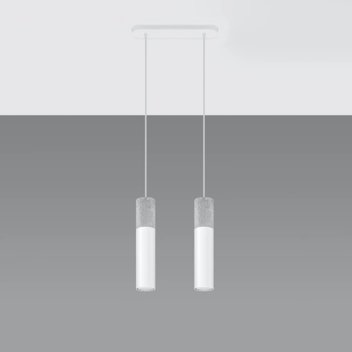 Pendel lampa BORGIO 2 vit