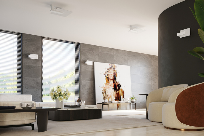 Vägglampa LAPPO vit + 1x LED-glödlampa E14 3000K varm 7,5W 620lm