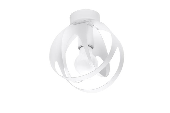 Plafond TULOS vit + 1x LED-lampa E27 4000K kall 7,5W 650lm