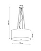 Ljuskrona OTTO 70 vit + 6x LED-lampa E27 4000K Kall 7,5W 650lm