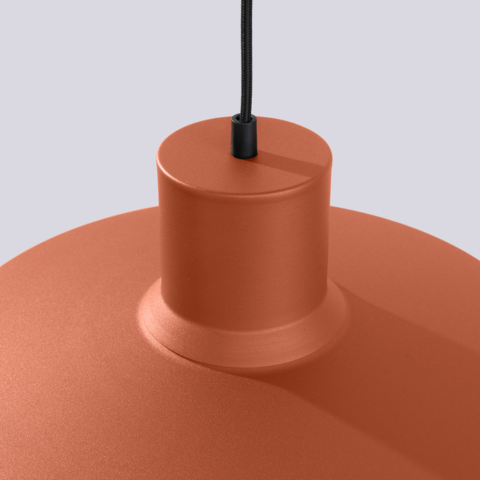 BILO ockraröd taklampa + 1x LED-glödlampa E27 3000K 7W 760lm