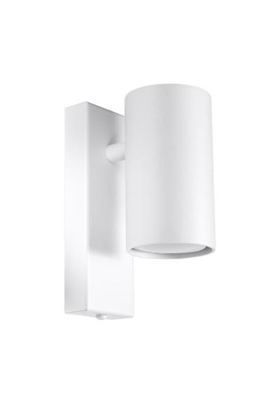 Vägglampa UTTI vit + 1x LED-glödlampa GU-10 3000K varm 7W 620lm