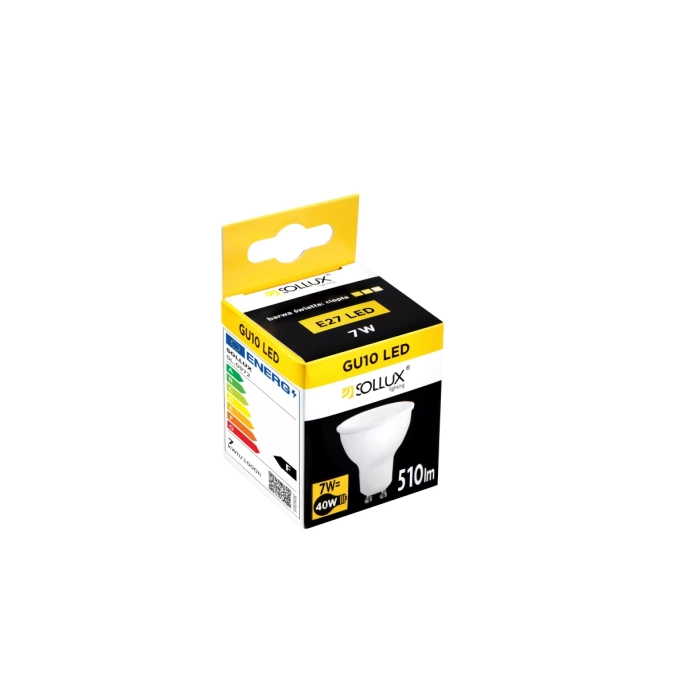 LED-lampa GU-10 3000K varm 7W 510lm