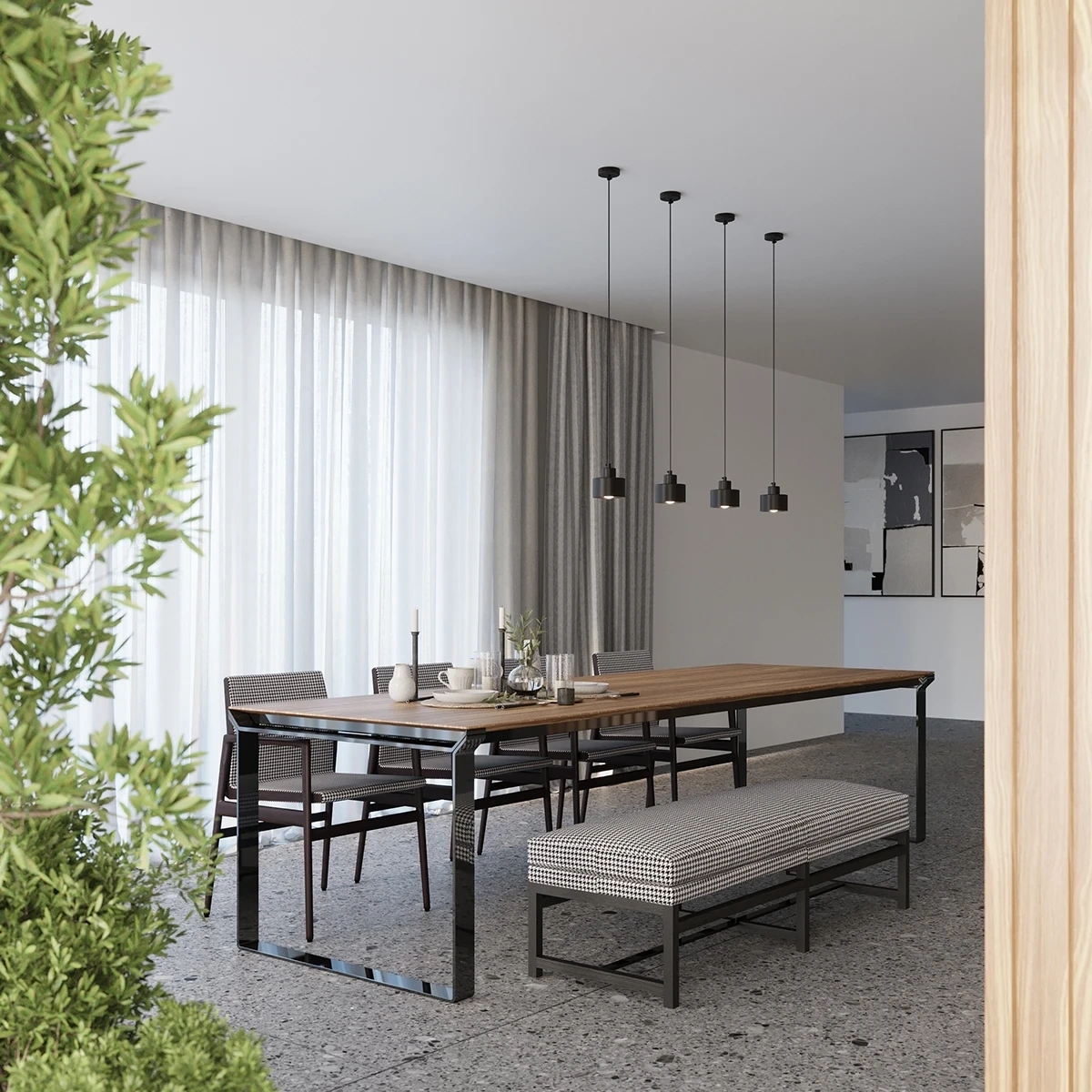 Plafond SAVAR 3 svart