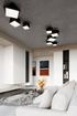 Plafond HEXA 35 BLACK + 2x LED-lampa E27 4000K Cold 7,5W 650lm