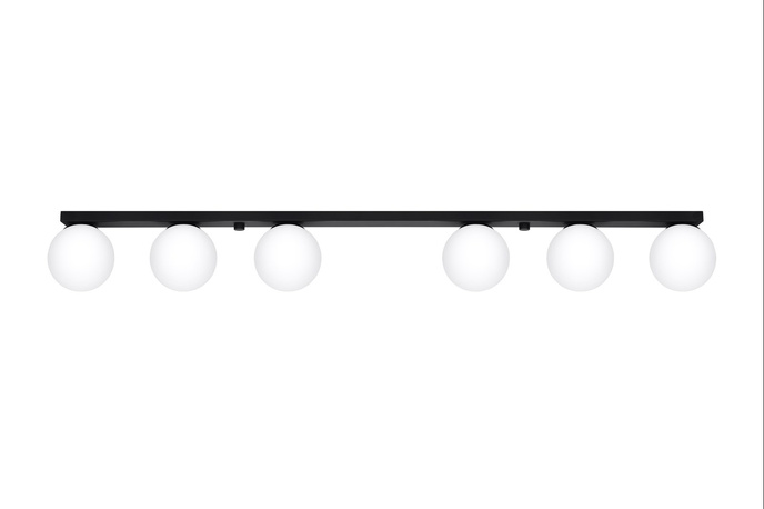 Plafond YOLI 6 svart + 6x LED-lampa G9 4000K kall 4,5W 460lm