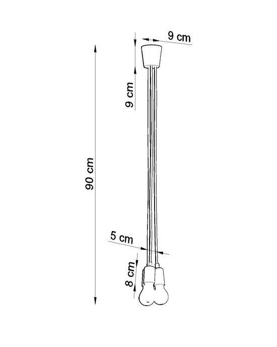 DIEGO 3 gröna pendellampor + 3x LED-lampa E27 4000K Cold 7,5W 650lm