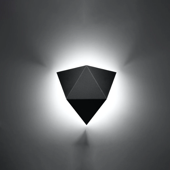 Vägglampa SOLIDO svart