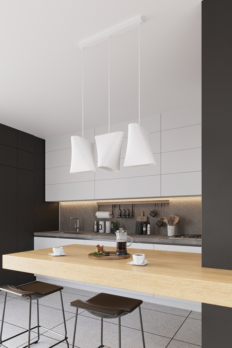 Ljuskrona BLUM 3 vit + 3x LED-lampa E27 3000K varm 7,5W 620lm