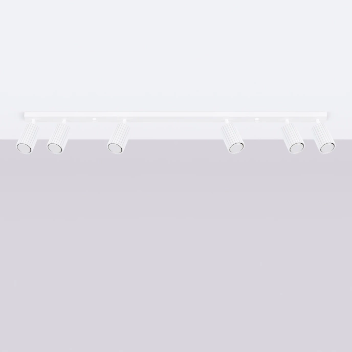 Taklampa KARBON 6L vit